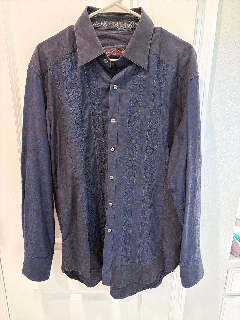 Men's Long-Sleeve Button-Up Shirt - Deep Blue
